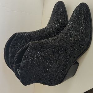 NWT Corky's  Rhinestone Round Toe Booties